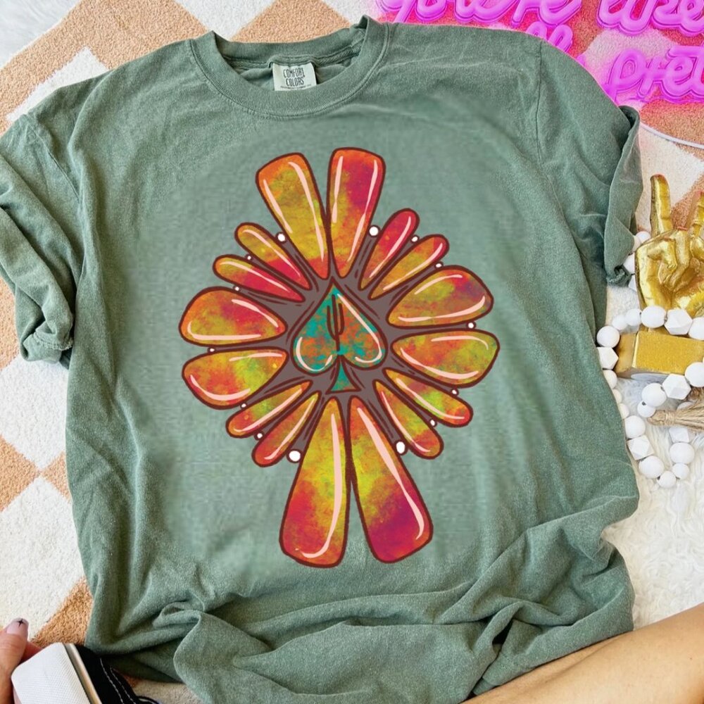 COMFORT COLORS Sage Desert Bloom Tee